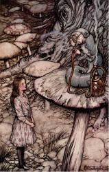 Arthur Rackham - 'Advice from a Caterpillar' from ''Alice's Adventure in Wonderland'' (1907)