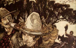 Arthur Rackham - one of two colour illustrations for 'Tom Thumb' from the 1909 Edition of ''The Fairy Tales of the Brothers Grimm''