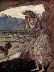 Arthur Rackham - 'Sweet Echo' from ''Comus'' (1921)