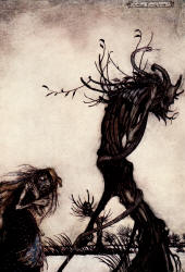 Arthur Rackham - 'Som say, no evil thing that walks by night ...' from ''Comus'' (1921)