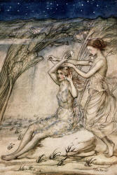 Arthur Rackham - 'Sabrina fair, Listen where thou art sitting' from ''Comus'' (1921)