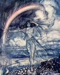 Arthur Rackham - 'Iris there, with humid bow' from ''Comus'' (1921)