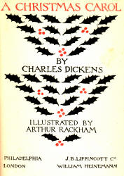 Title Page for ''A Christmas Carol'' (1915), written by Charles Dickens and illustrated by Arthur Rackham