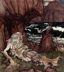 Arthur Rackham - 'The Old Man of the Sea' from ''Hawthorne's Wonder Book'' (1922)