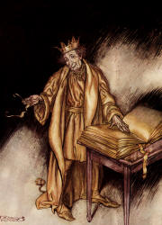 Arthur Rackham - 'It struck Midas as rather inconvenient' from ''Hawthorne's Wonder Book'' (1922)