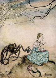 Arthur Rackham - 'Little Miss Muffett' from ''Mother Goose: The Old Nursery Rhymes'' (1913)