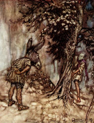 Arthur Rackham - 'O Bottom, thou art changed!' from Shakespeare's ''A Midsummer-Night's Dream'' (1908)