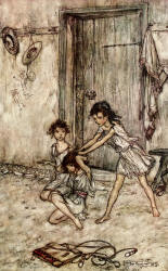 Arthur Rackham - 'She was a vixen when she went to school' from Shakespeare's ''A Midsummer-Night's Dream'' (1908)