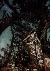 Arthur Rackham - 'Never so weary, never so in woe' from Shakespeare's ''A Midsummer-Night's Dream'' (1908)