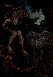 Arthur Rackham - 'Sleep thou, and I will wind thee in my arms' from Shakespeare's ''A Midsummer-Night's Dream'' (1908)