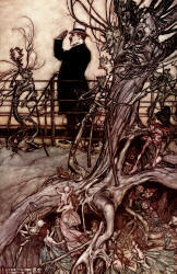 Arthur Rackham - 'The Kensington Gardens are in London, where the King lives' from ''Peter Pan in Kensignton Gardens'' (1906)