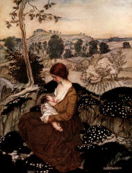 Arthur Rackham - 'A flower of bliss, beyond all blessing Blest' from ''The Springtide of Life'' (1918)