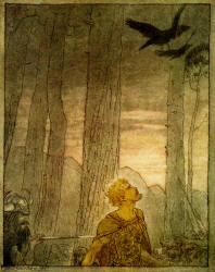 Arthur Rackham - 'Siegfried's death' from ''Siegfried & The Twilight of the Gods'' (1911), written by Richard Wagner