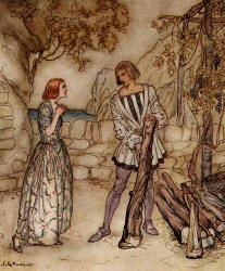 Arthur Rackham - 'Alas, now, pray you, Work not so hard' from ''The Tempest'' (1926)