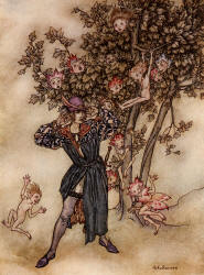 Arthur Rackham - 'BURTHEN [dispersedly]. Hark, hark!' from ''The Tempest'' (1926)