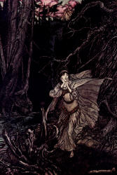 Arthur Rackham - 'Bertalda in the Black Valley' from ''Undine'' (1909)