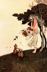 Ida Rentoul Outhwaite - 'Anne plays the Pipes' from ''The Enchanted Forest'' (1921)