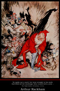 Fine Art Poster sample showing an Arthur Rackham illustration from ''The Night Before Christmas'' (1931)