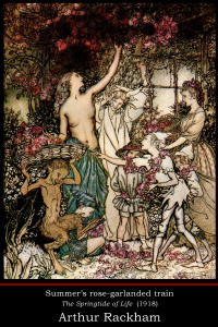 Fine Art Poster sample showing an Arthur Rackham illustration from ''The Springtide of Life'' (1918)