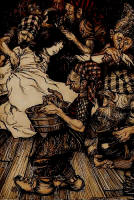 Arthur Rackham's 'When they came home at evening they found Snowdrop lying on the ground' for ''Snowdrop''