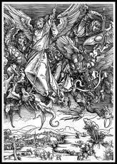 'Saint Michael fighting the Dragon' from Durer's ''Apocalypse''