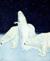 Edmund Dulac's 'Everything about her was white, glistening and shining' in the 1915 Edition of ''The Dreamer of Dreams''