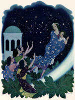 Edmund Dulac's '''Good-bye, Astrella! Good-bye, Perdita!'' they called' in the 1939 Edition of ''The Daughters of the Stars''