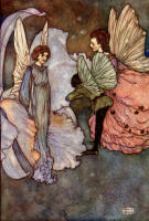 Edmund Dulac's 'She smiled at him very graciously when he was introduced to her' for the tale 'Princess Orchid's Party' in the 1911 Edition of ''My Days with the Fairies''