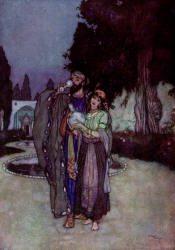 Edmund Dulac - illustration for 'The 55th Quatrain' from ''Rubaiyat of Omar Khayyam'' (1909), translated by Edward Fitzgerald