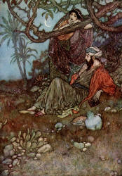 Edmund Dulac - illustration for 'The 12th Quatrain' from ''Rubaiyat of Omar Khayyam'' (1909), translated by Edward Fitzgerald