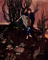 Edmund Dulac - 'She went on to vent her malice upon the city and islands' from ''Stories from The Arabian Nights'' (1907)