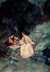 Edmund Dulac - 'Miranda - ''Sweet lord, you play me false''' from ''The Tempest'' (1908)