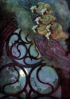 Edmund Dulac's 2nd of 3 colour illustrations for 'The Bells' in the 1912 Edition of ''The Bells and Other Poems''