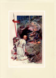 Greeting Card sample showing a Frank C Pape illustration for ''The Gateway to Spenser - Stories from the Faerie Queen'' (1910)