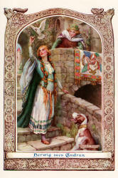 Frank C Pape - 'Sigurd sees Gudrun' from ''Sigurd and Gudrun'' (1912)