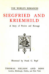 Title Page for ''Siegfried and Kriemhild'' (1912), illustrated by Frank C Pape