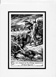 Greeting Card sample showing a Frank C Pape illustration from ''Tales from Shakespeare'' (1923)