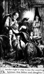 Frank C Pape - monotone illustration for 'King Lear' from ''Tales from Shakespeare'' (1923)