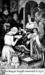 Frank C Pape - monotone illustration for 'All's Well That Ends Well' from ''Tales from Shakespeare'' (1923)
