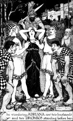 Frank C Pape - monotone illustration for 'The Comedy of Errors' from ''Tales from Shakespeare'' (1923)