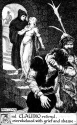 Frank C Pape - monotone illustration for 'Measure for Measure' from ''Tales from Shakespeare'' (1923)