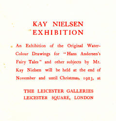 Advertising pamplet included in rare 1923 Edition of ''Fairy Tales by Hans Andersen'', illustrated by Kay Nielsen