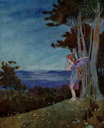 Ida Rentoul Outhwaite - 'Fairy Beauty looking over the Happy Valley' from ''The Enchanted Forest'' (1921)