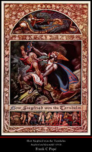 Fine Art Poster sample showing a Frank C Pape illustration from ''Siegfried and Kriemhild'' (1912)