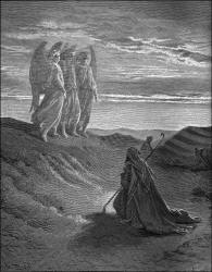 Gustave Dore - 'Abraham and the three Angels' from the ''Holy Bible''