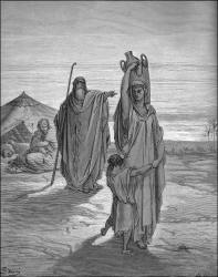 Gustave Dore - 'The Expulsion of Ishmael and his Mother' from the ''Holy Bible''