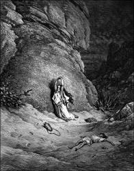 Gustave Dore - 'Hagar and Ishmael in the Wilderness' from the ''Holy Bible''