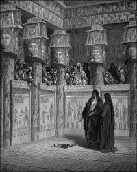 Gustave Dore - 'Moses and Aaron before Pharaoh' from the ''Holy Bible''