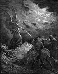 Gustave Dore - 'The Angel apearing to Balaam' from the ''Holy Bible''