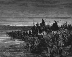 Gustave Dore - 'The Children of Israel crossing Jordan' from the ''Holy Bible''